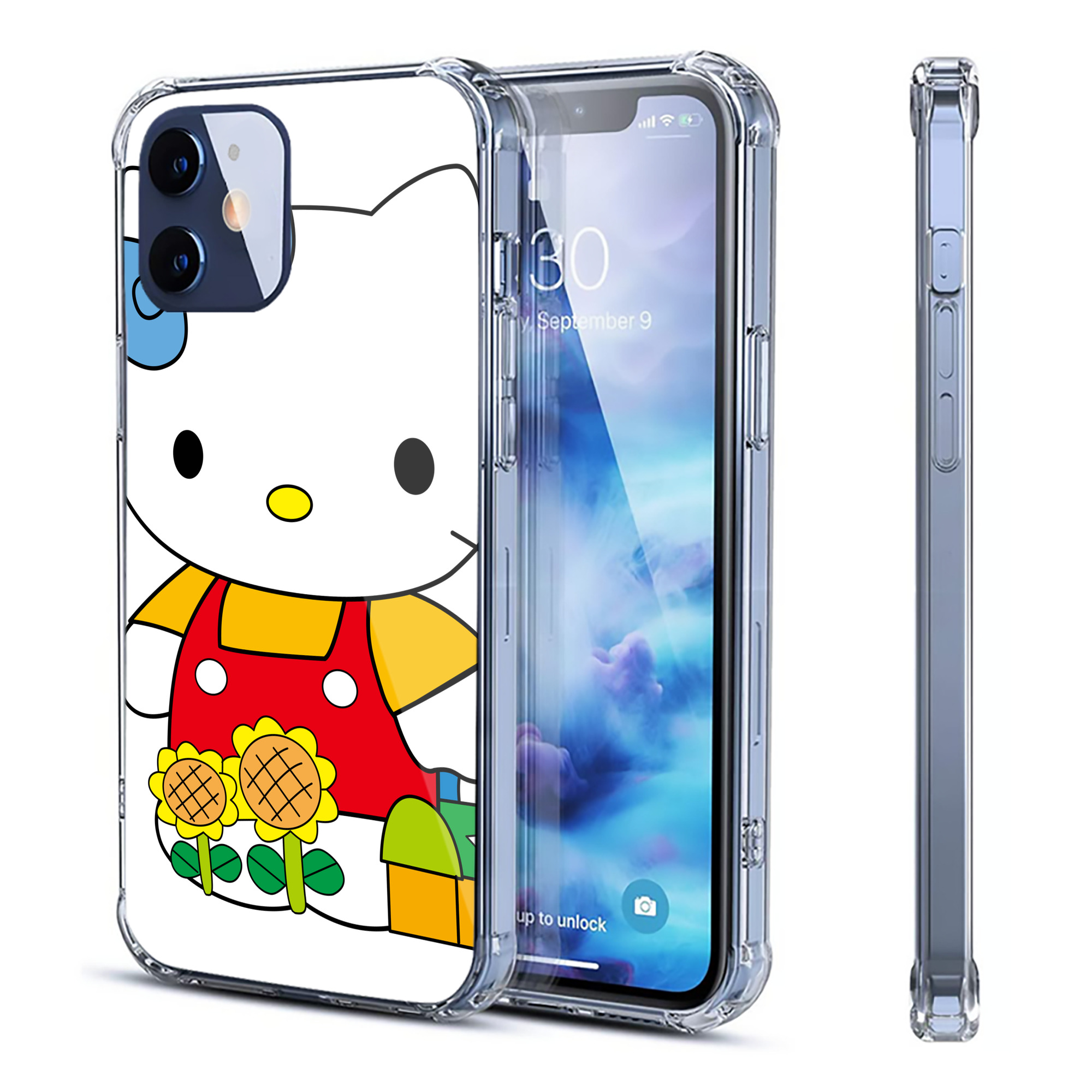 （画像用） Hello Kitty ハローキティ 【iPhone 12シリーズ対応】透明スマホケース（クリアソフトケース）